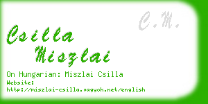 csilla miszlai business card